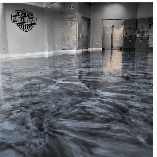 Metallic epoxy garage floor Burlington County NJ